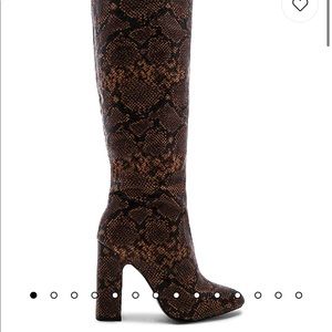 LPA Greta Boots brown snake revolve booties NWT
